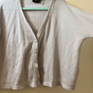 Urban Outfitters Out from under Light Gray Button-Up Cardigan